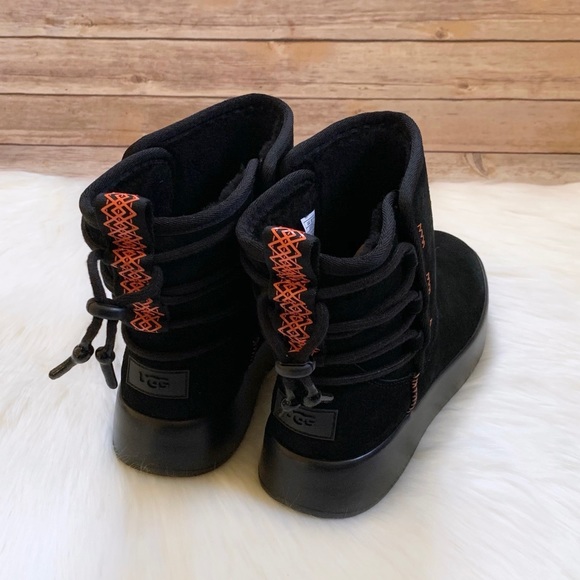 UGG Women’s Classic Boom Ankle Boot In Black - Picture 5 of 9